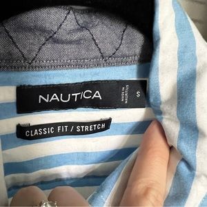 Nautica Classic Fit Stripe Casual Button Down
